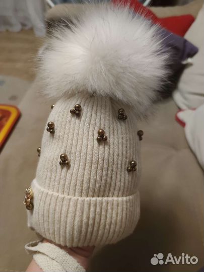 Шапка зимняя для девочки 46 48