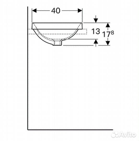 Раковина Geberit VariForm 60 500.738.01.2 Белая