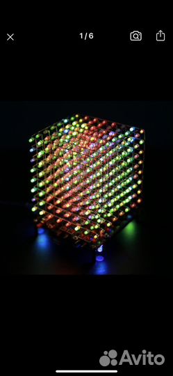 Светодиодный светильник cube 3D 8*8*8