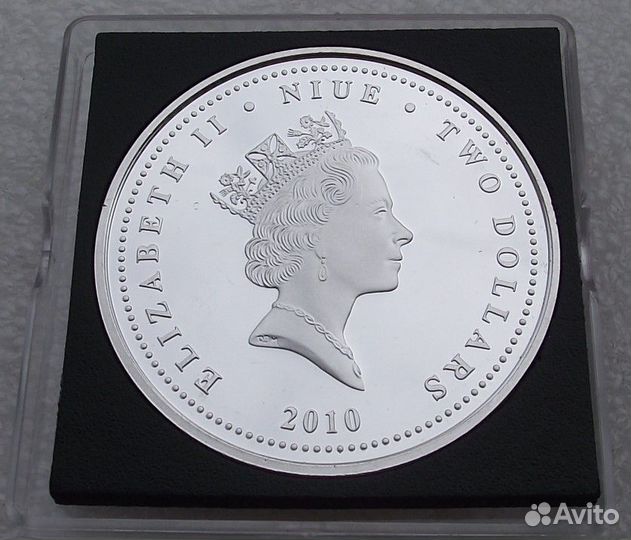 2 доллара 2010 года. Серебро 999 пр