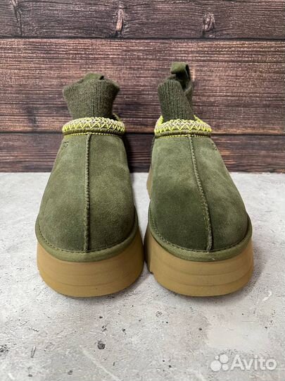 Ugg tazz tasman с носком хаки зеленые