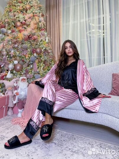 Пижама женская шелковая premium