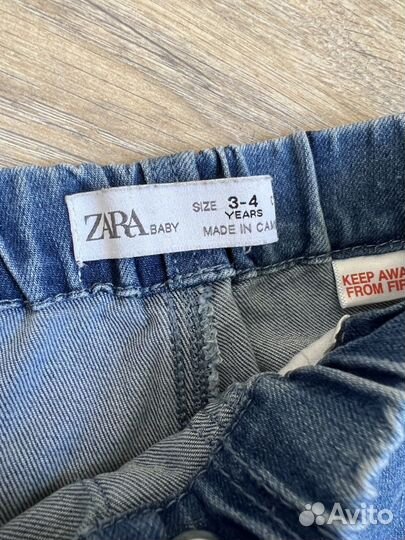 Zara ветровка, джинсы, майка 104 размер