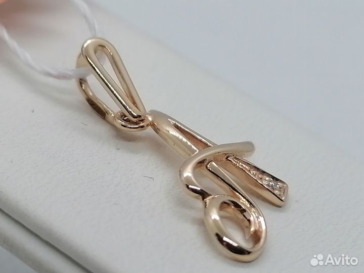 Подвеска золотая буква А Au 585 (Титова)