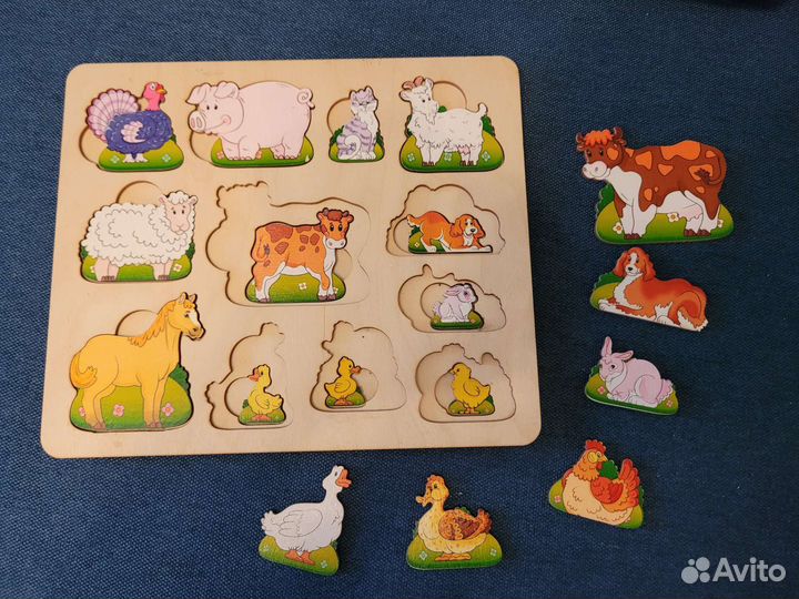 Развивающая доска где чей малыш