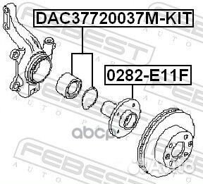 Ступица передняя nissan micra/march K12 2002-20