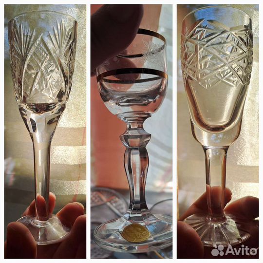 Салатник стекло хрусталь СССР