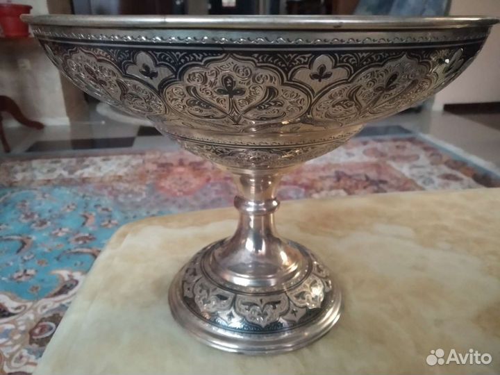 Ваза и бокалы Серебро 875 пробы