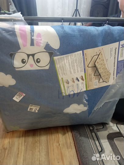 Раскладушка с матрасом детская