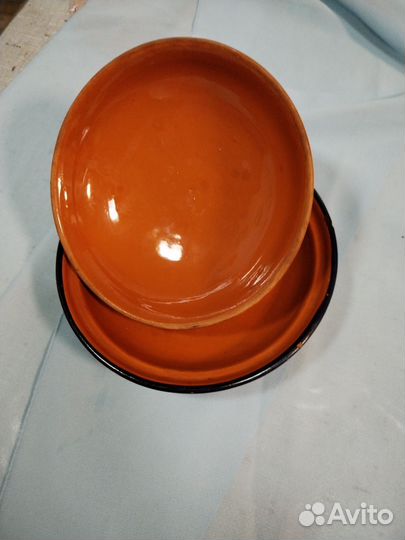 Масленка с крышкой из керамики СССР