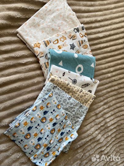 Пеленки фланель 7 штук