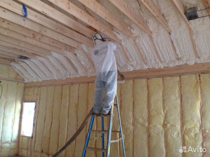 Утепление пенополиуретаном мансарды дома