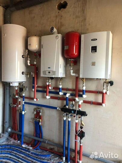 Монтаж водяного теплого пола, отопление котельные