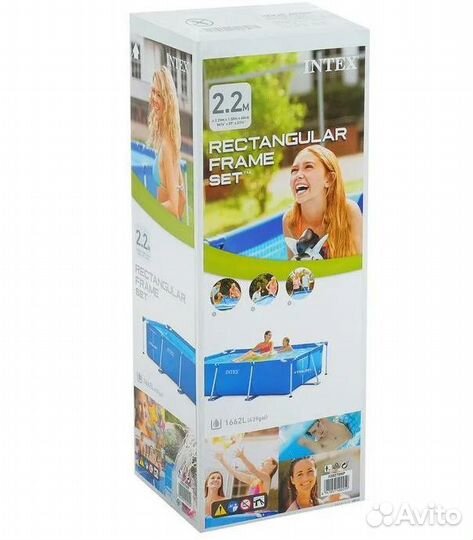 Каркасный бассейн 220х150х60 intex