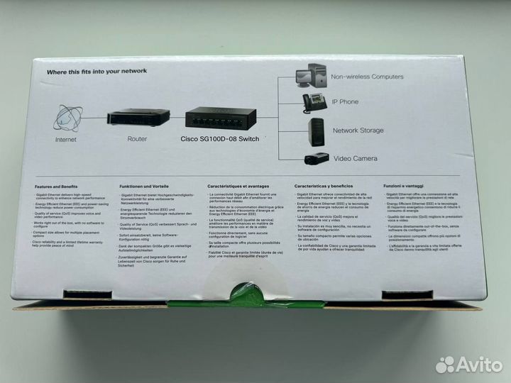 Коммутатор свитч Cisco SG100D-08 1Гбит/с