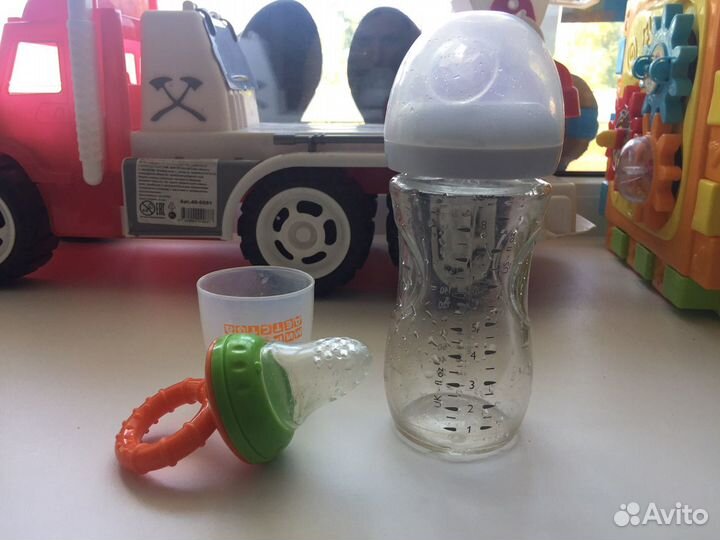 Бутылка стеклянная авент и ниблер