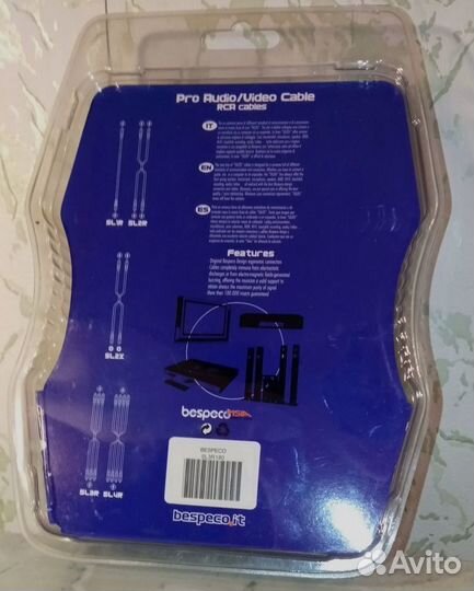 Кабель 3RCA - 3RCA 1,8 метра bespeco