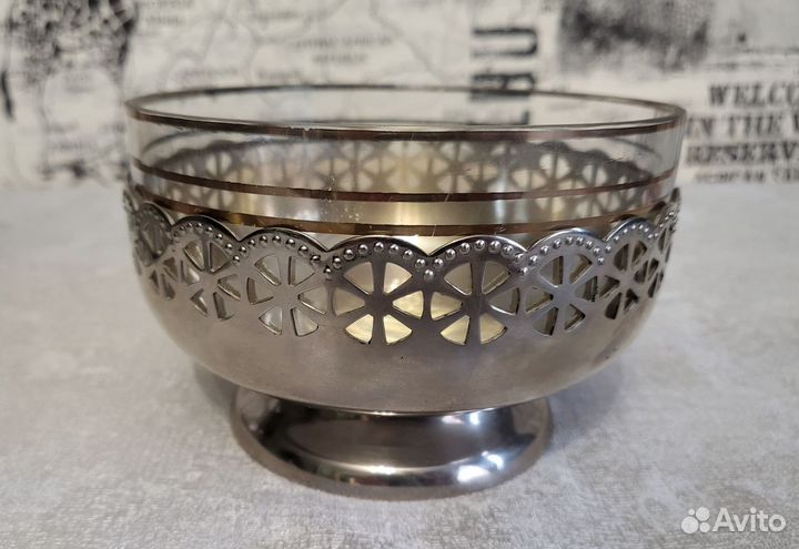 Сахарница конфетница, СССР, мельхиор