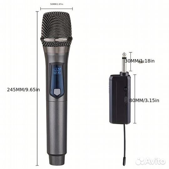 Беспроводной многоканальный микрофон караоке 2 шт