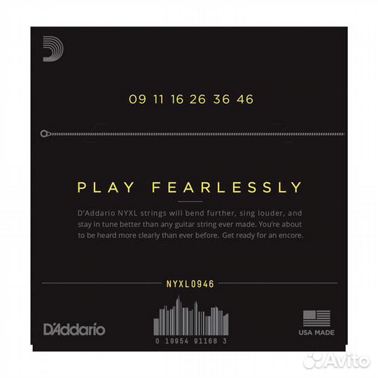 D'Addario Nyxl0946 струны для электрогитары Новые