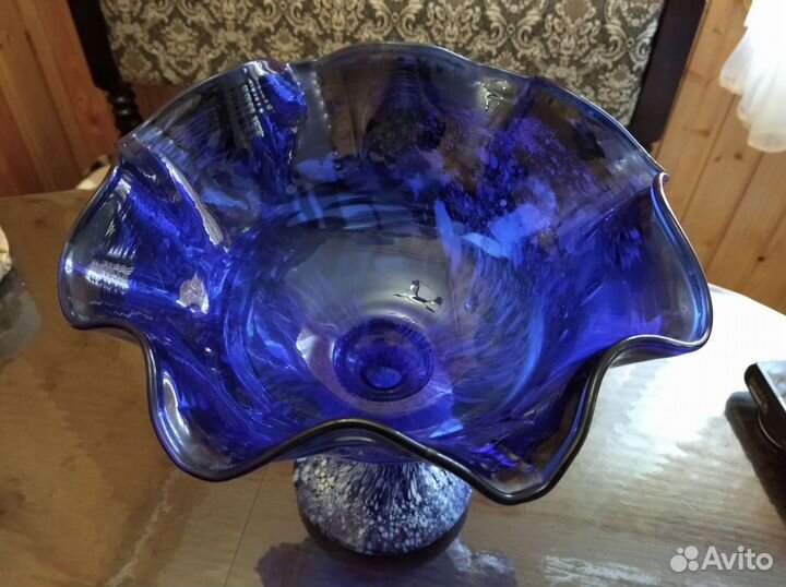 Ваза на ножке фруктовница красный май СССР 2 штуки