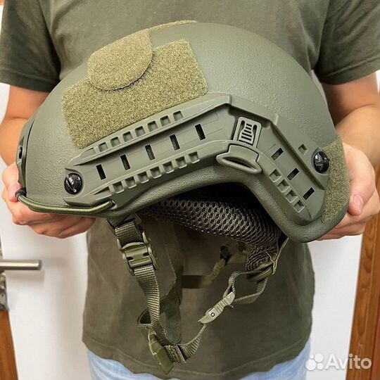 Каска тактическая зеленая бр2