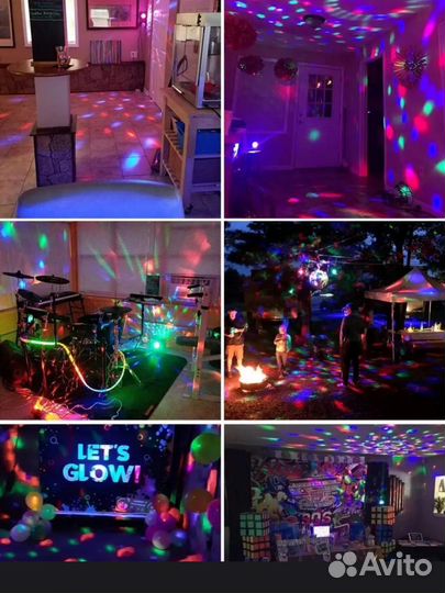 Ночник проектор музыкальный диско шар детский