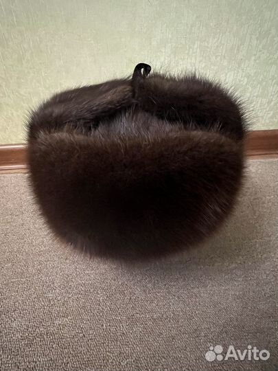 Норковая шапка мужская ушанка 58