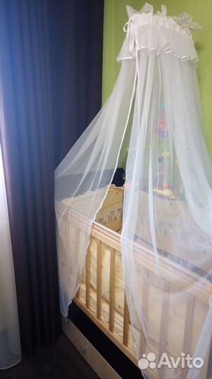 Комплект в кроватку 10 пр.+Держатель для балдахина