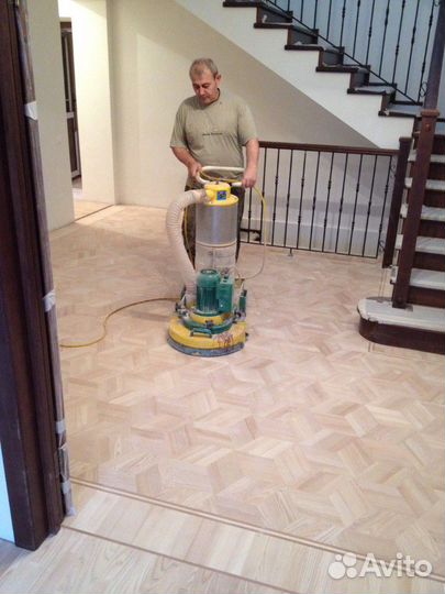 Паркетные работы, укладка, шлифовка