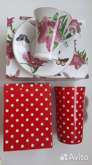 Новые кружка и чайная пара