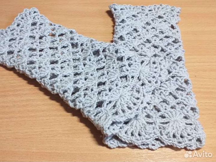 Митенки вязаные ажурные