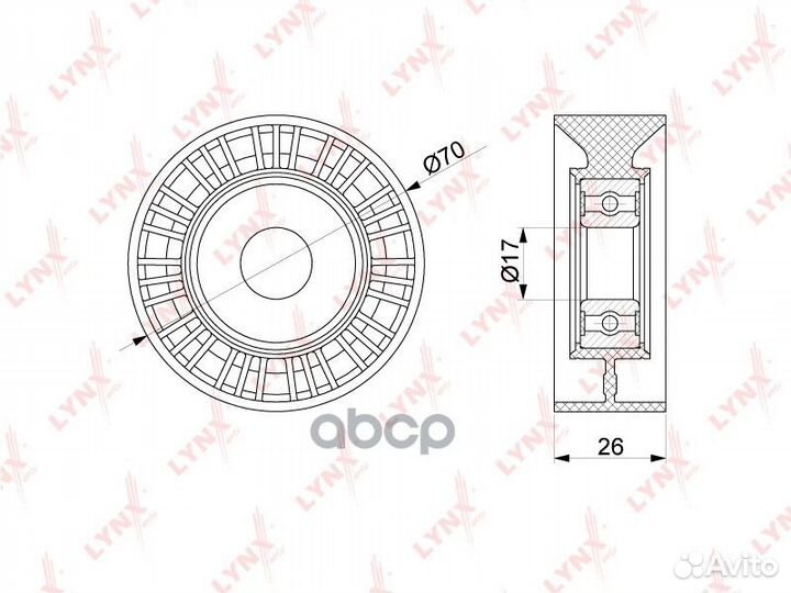 Ролик натяжной приводного ремня PB5193 lynxauto