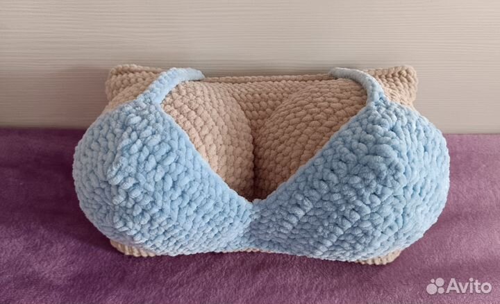 Декоративная подушка, вязаная подушка