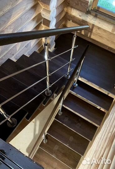 Лестничные перила кованные с монтажем