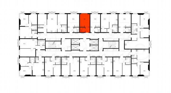 Квартира-студия, 19,8 м², 9/33 эт.