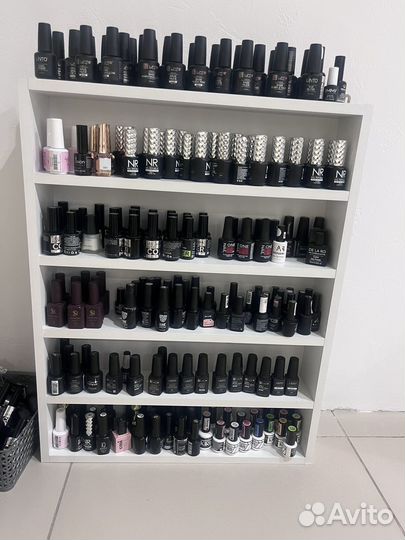 Полка для гель лаков белая бу