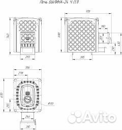 Печь для бани Былина-24 Ч