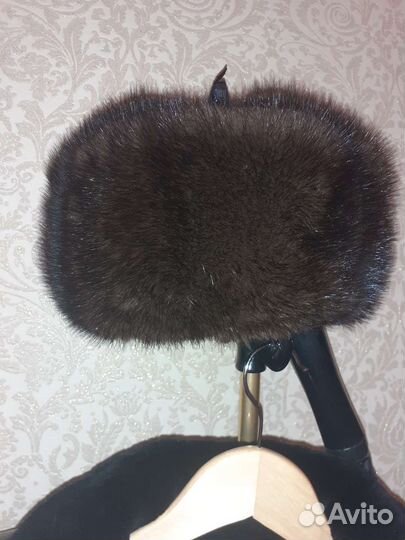 Норковая шапка мужская ушанка