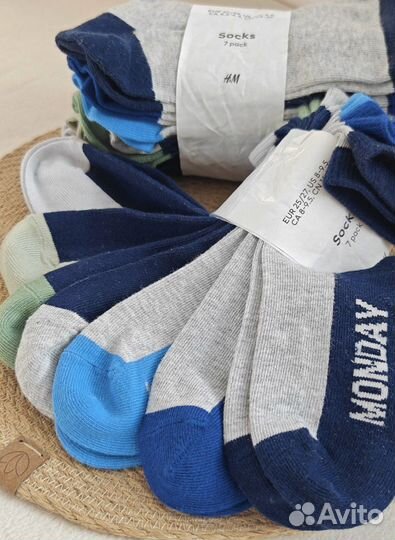 Hm носки детские, дни недели, 7 пар, 25/27