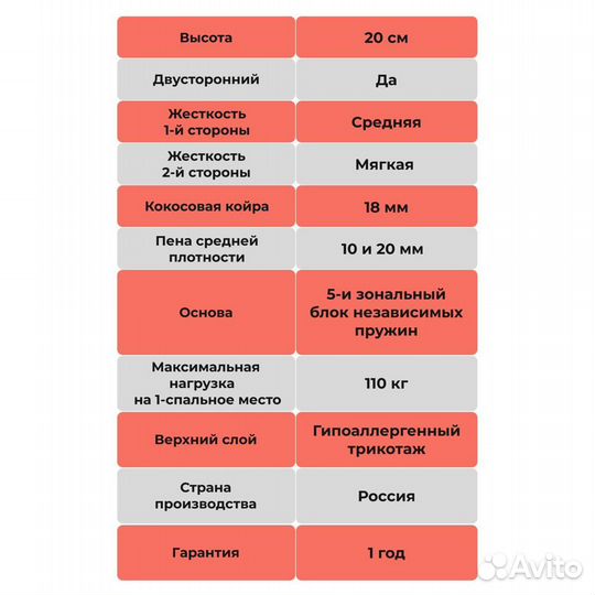 Матрас 90х200 Люкс новый