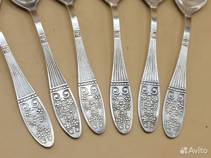 Ложки чайные набор 6 шт мельхиор мнц рмз СССР