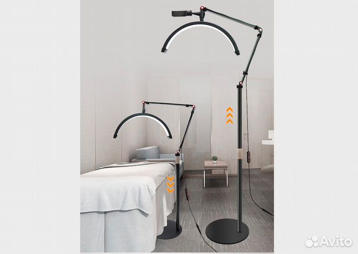 Бестеневая лампа Луна на стойке (напольная)