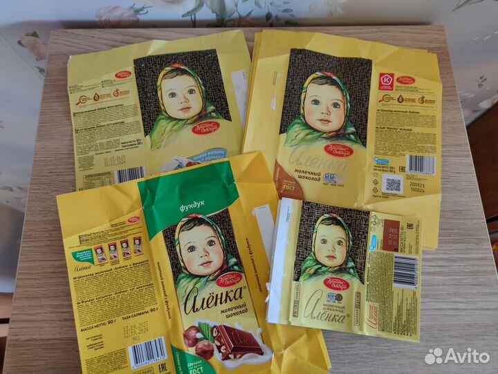 Обертки от шоколада современные