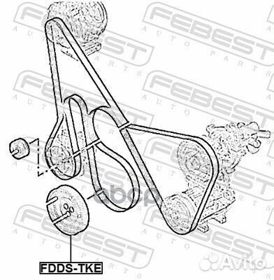 Шкив коленвала ford transit 06- fddstke Febest