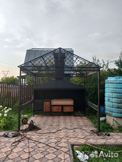 Мангал с крышей