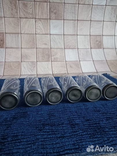 Стаканы / стопки с металлическим дном СССР