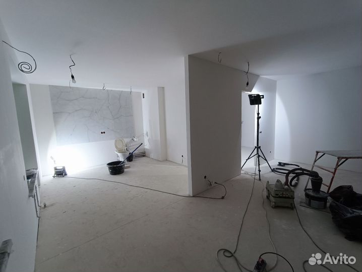 Механизированная шпатлёвка, покраска. Отделка