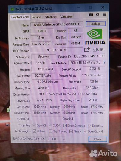 Gtx 1650 super