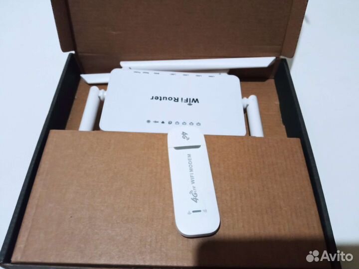 Комплект для 4g интернета,вай-фай роутер+USB модем